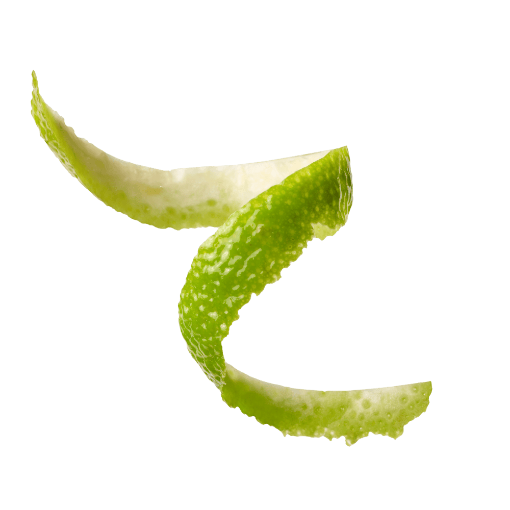 Das Bild zeigt eine Limettenschale.